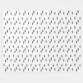 Hipster Mustache Black op elke aangepaste kleur Fleece Deken (Voorkant (Horizontaal))