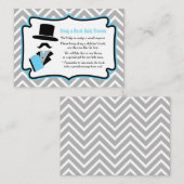 Hipster Mustache Boy Baby shower Boek Aanvraag Informatiekaartje (Voorkant / Achterkant)