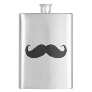 Hipster Mustache Classic Flask Flacon