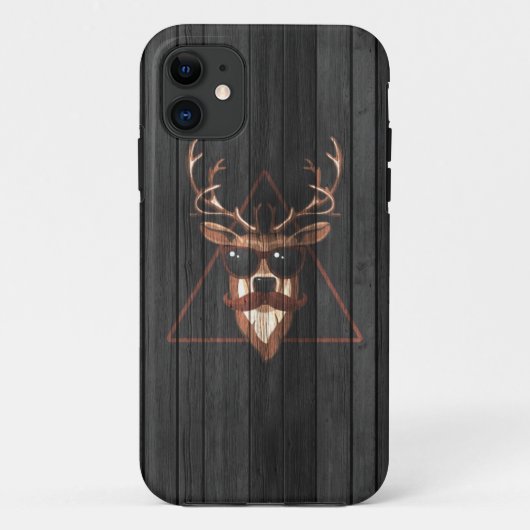 Hipster Mustache Deer - Dark Edition Case-Mate iPhone Case (Achterkant)