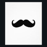 Hipster Mustache Foto afdrukken<br><div class="desc">Zwarte en Witte Regels</div>