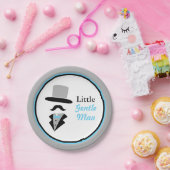 Hipster Mustache Gentleman Baby Boy Shower Papieren Bordje (Feest)