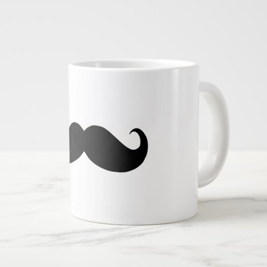 Hipster Mustache Jumbo Mok (Voorkant rechts)