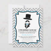 Hipster Mustache Little Man Baby Boy Shower Kaart (Voorkant)