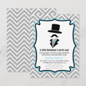 Hipster Mustache Little Man Baby Boy Shower Kaart (Voorkant / Achterkant)