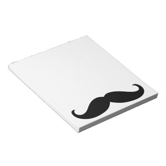 Hipster Mustache Notitieblok (Schuin)