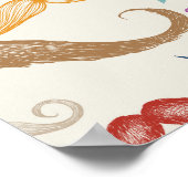 Hipster Mustache Pattern Poster (Hoek)