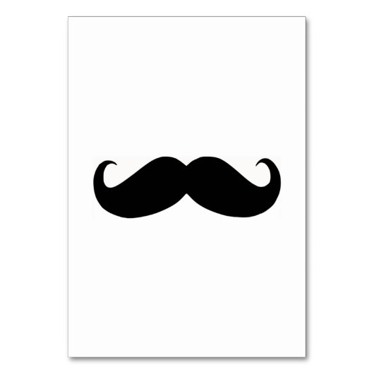 Hipster Mustache Table Kaart (Voorkant)