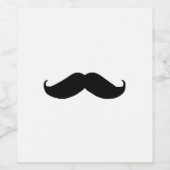 Hipster Mustache Wijn Etiket (Enkel label)