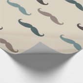 Hipster Mustaches Cadeaupapier (Hoek)