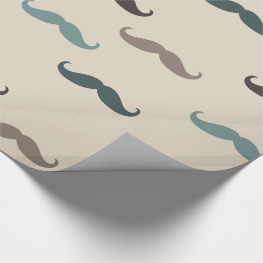Hipster Mustaches Cadeaupapier (Hoek)