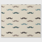 Hipster Mustaches Cadeaupapier (Vlak)