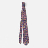 Hipster Nine Hexagon Blur Satin Necktie Stropdas (Achterkant)