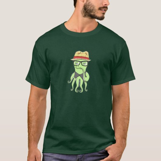 Hipster Octopus T-shirt (Voorkant)