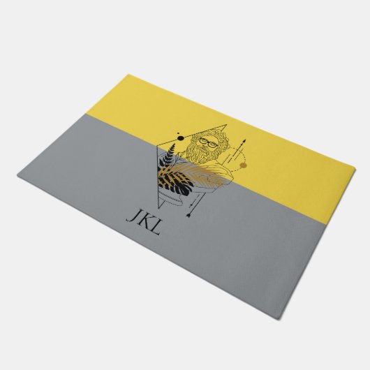 Hipster Olympic God Colorblock Monogram Deurmat (Schuin)