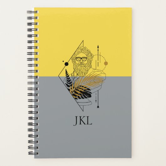 Hipster Olympic God Colorblock Monogram Planner (Voorkant)