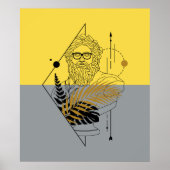 Hipster Olympic God Colorblock Poster (Voorkant)