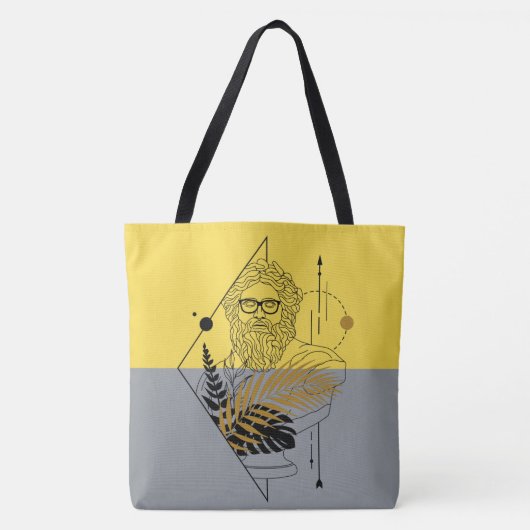 Hipster Olympic God Colorblock Tote Bag (Voorkant)