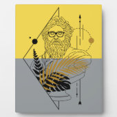 Hipster Olympische God Kleurblok Fotoplaat (Voorkant)