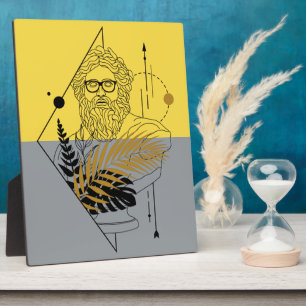 Hipster Olympische God Kleurblok Fotoplaat