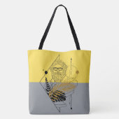 Hipster Olympische God Kleurblok Tote Bag (Achterkant)
