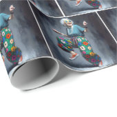 Hipster oma danst in Sneakers Cadeaupapier (Rol Hoek)