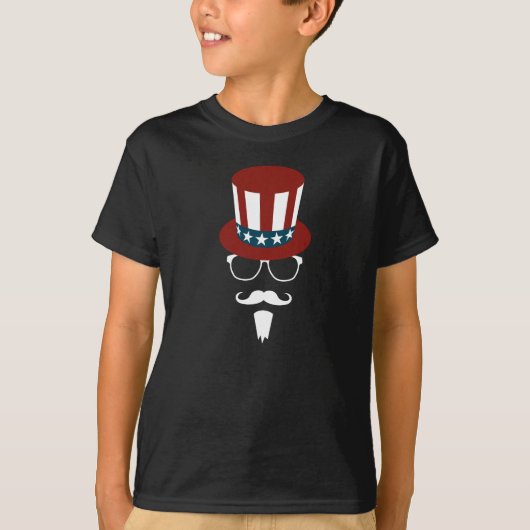 Hipster oom Sam T-shirt (Voorkant)