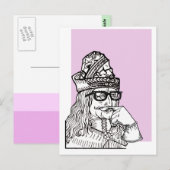 Hipster oom Vlad Briefkaart (Voorkant / Achterkant)
