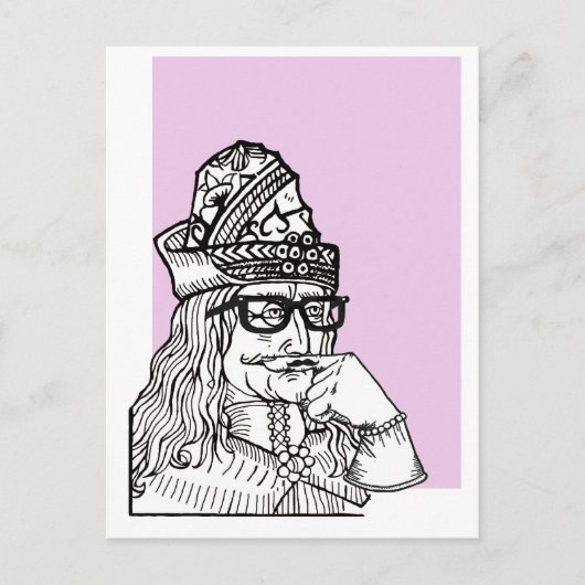 Hipster oom Vlad Briefkaart (Voorkant)