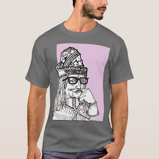 Hipster oom Vlad T-shirt (Voorkant)