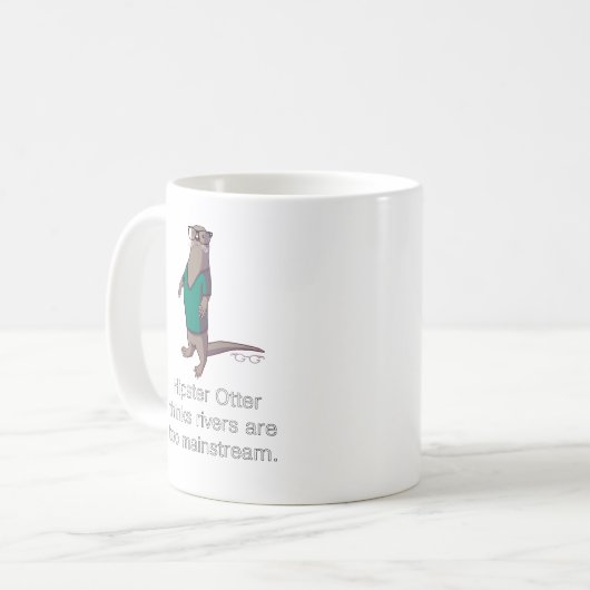 Hipster Otter Mok (Voorkant links)
