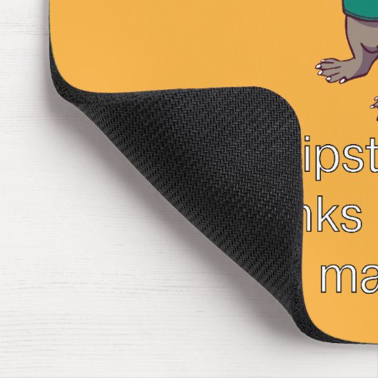 Hipster Otter Mousepad Muismat (Hoek)