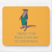 Hipster Otter Mousepad Muismat (Voorkant)