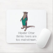 Hipster Otter Mousepad Muismat (Met muis)