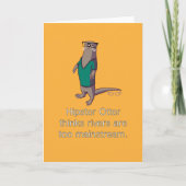 Hipster Otter Note Kaart (Voorkant)