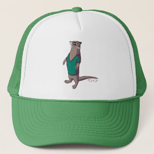 Hipster Otter Pet (zonder tekst) (Voorkant)