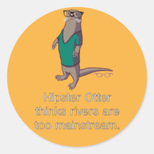 Hipster Otter Stickers
