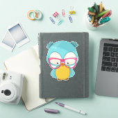 Hipster Owl, Owl with Glasses, Cute Owl Sticker (iPad Cover)