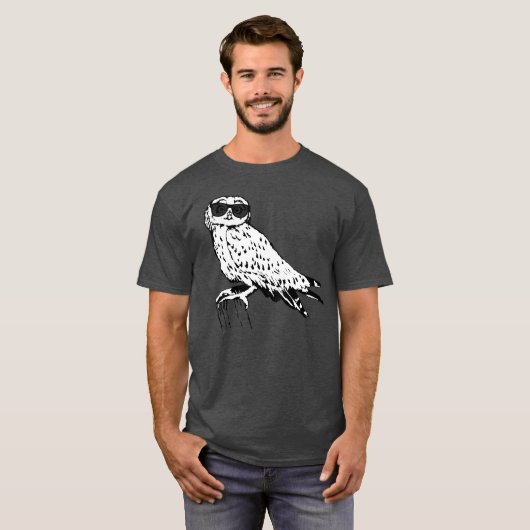 Hipster Owl T-shirt (Voorkant volledig)