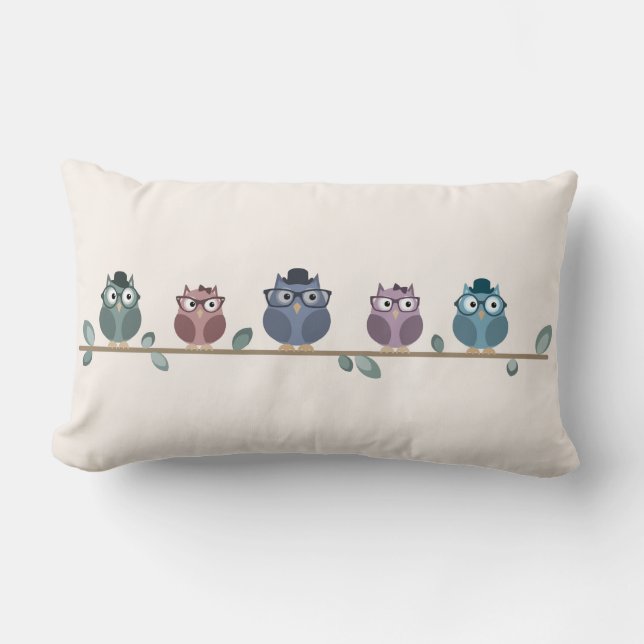 Hipster Owls Sierkussen Kussen (Voorkant)