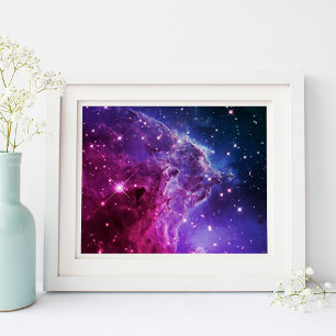 Hipster Paarse Ombre Apenkopnevel 10x8 Poster