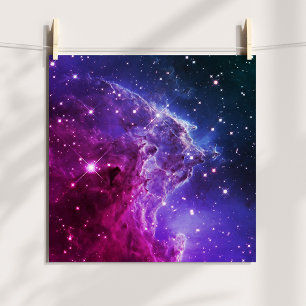 Hipster Paarse Ombre Apenkopnevel Poster