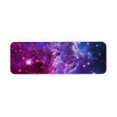 Hipster Paarse Ombre Monkey Head Nebula Etiket (Voorkant)