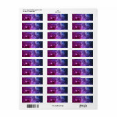 Hipster Paarse Ombre Monkey Head Nebula Etiket (Full Sheet)