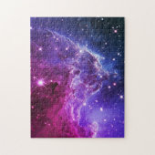 Hipster Paarse Ombre Monkey Head Nebula Legpuzzel (Verticaal)