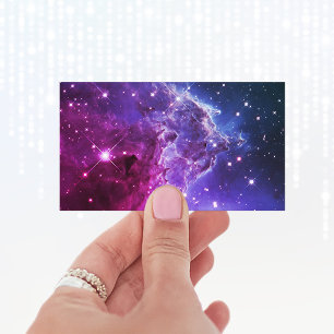 Hipster Paarse Ombre Monkey Head Nebula Visitekaartje