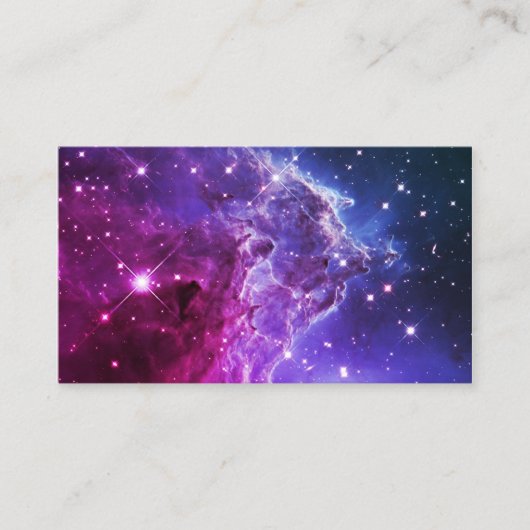 Hipster Paarse Ombre Monkey Head Nebula Visitekaartje (Voorkant)