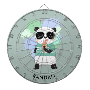 Hipster Panda Beer met elke naam Dartbord