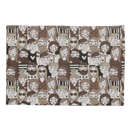 Hipster Patroonpilazen Kussensloop (Achterkant)