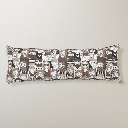 Hipster Pattern body kussens (Achterkant)